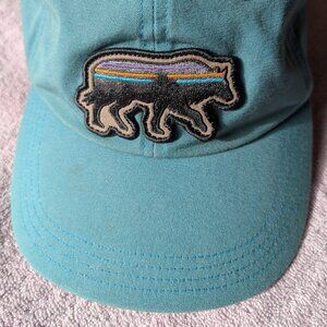 Patagonia wolf baseball hat cap blue